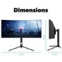 electriQ 30" Full HD UltraWide HDR 200Hz FreeSync Gaming Monitor with Adjustable Stand